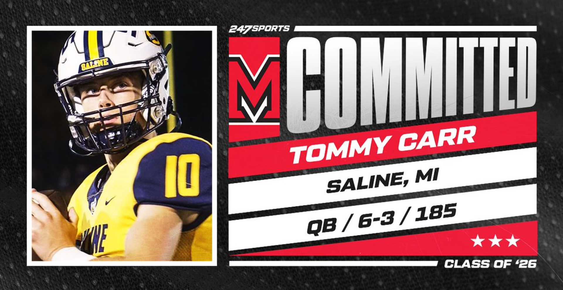 Tommy Carr Miami Ohio Commitment Announcement