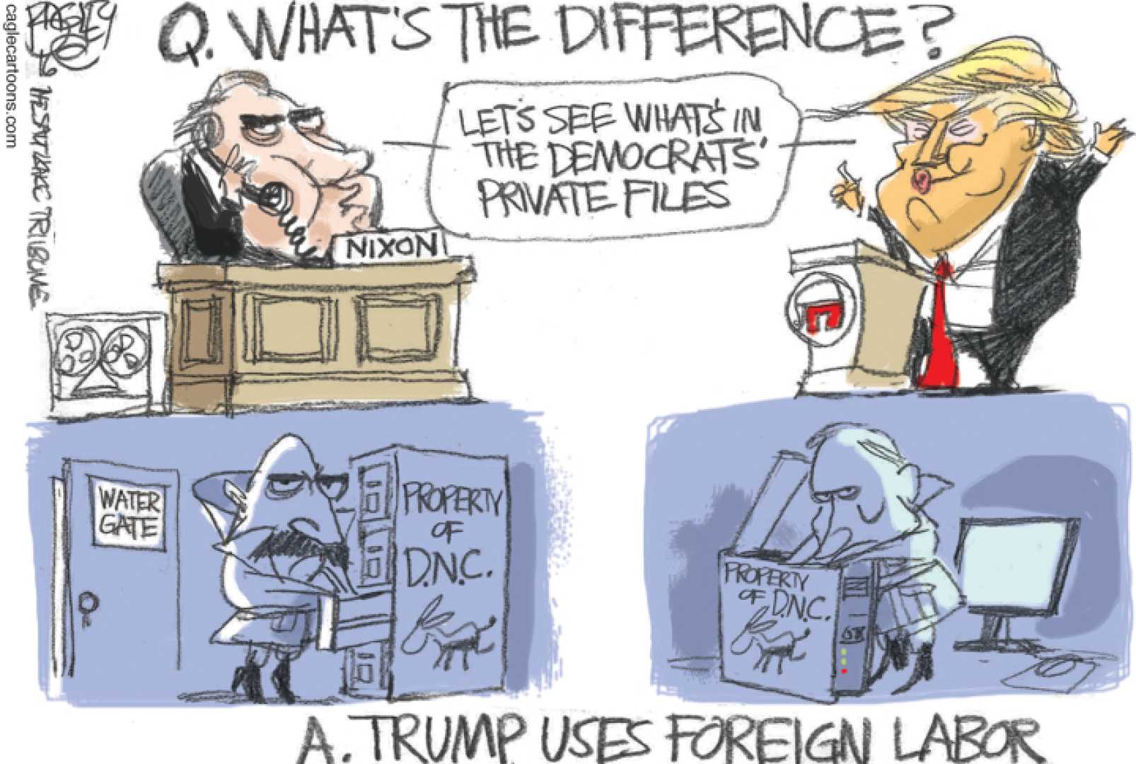 Trump Nixon Comparison Political Cartoon