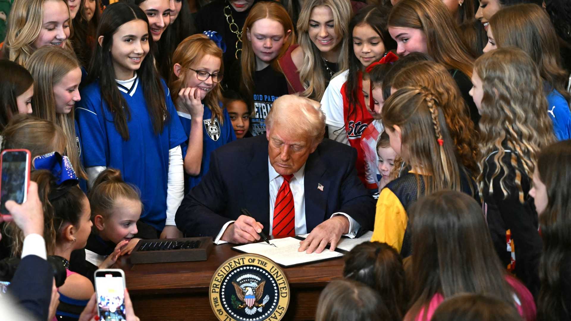 Trump Signing Executive Order On Transgender Sports