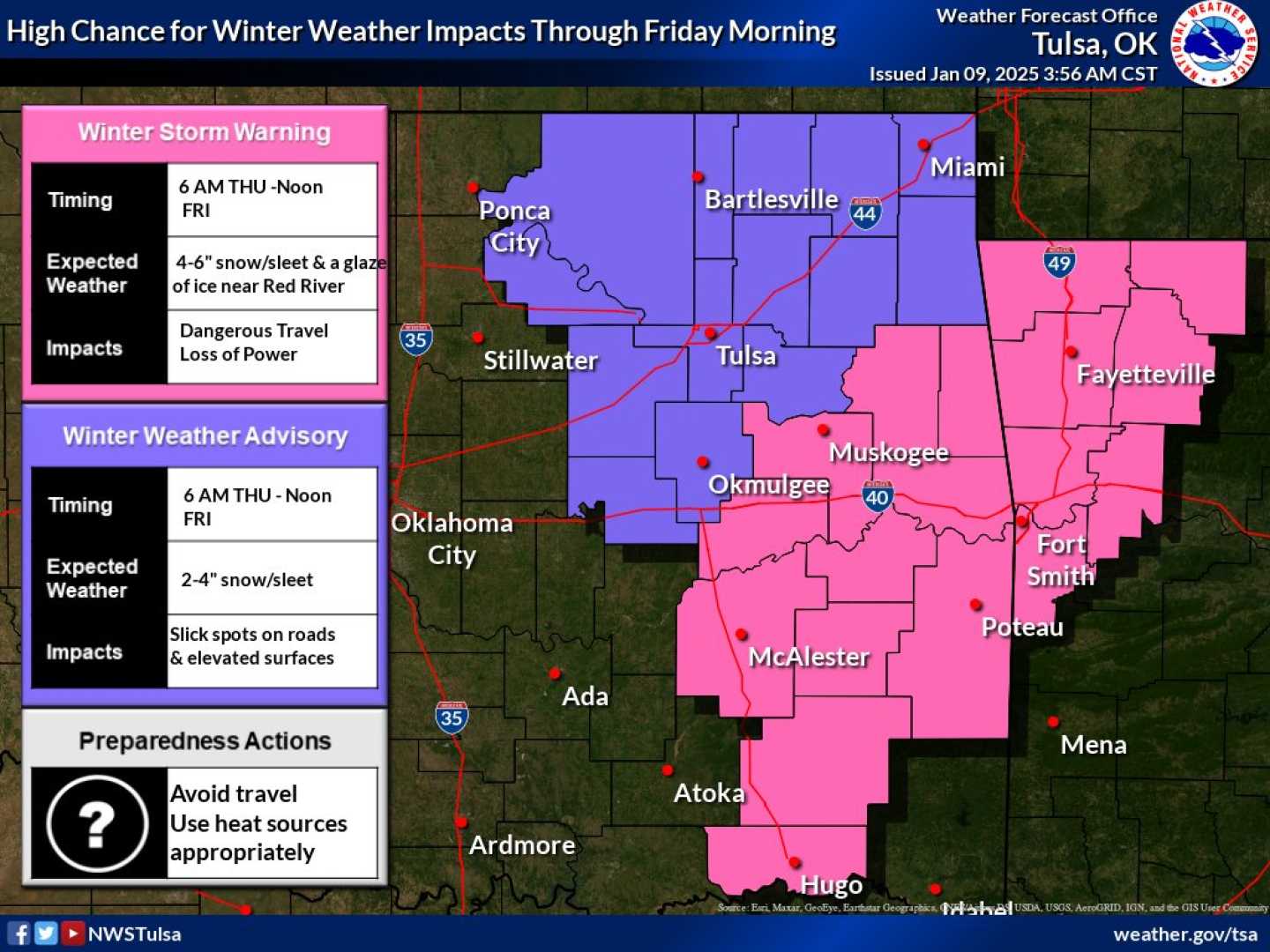 Tulsa Winter Storm Weather Forecast