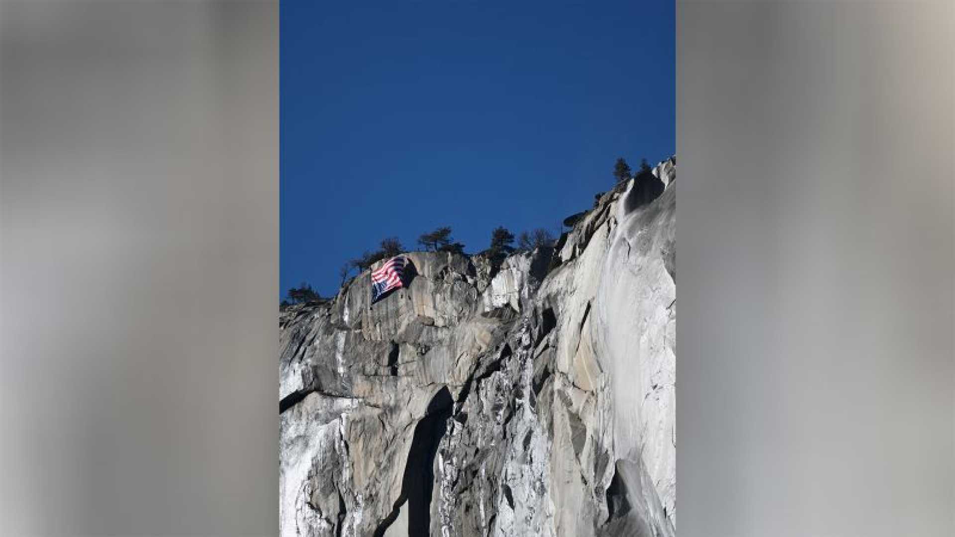 Upside Down American Flag El Capitan Yosemite