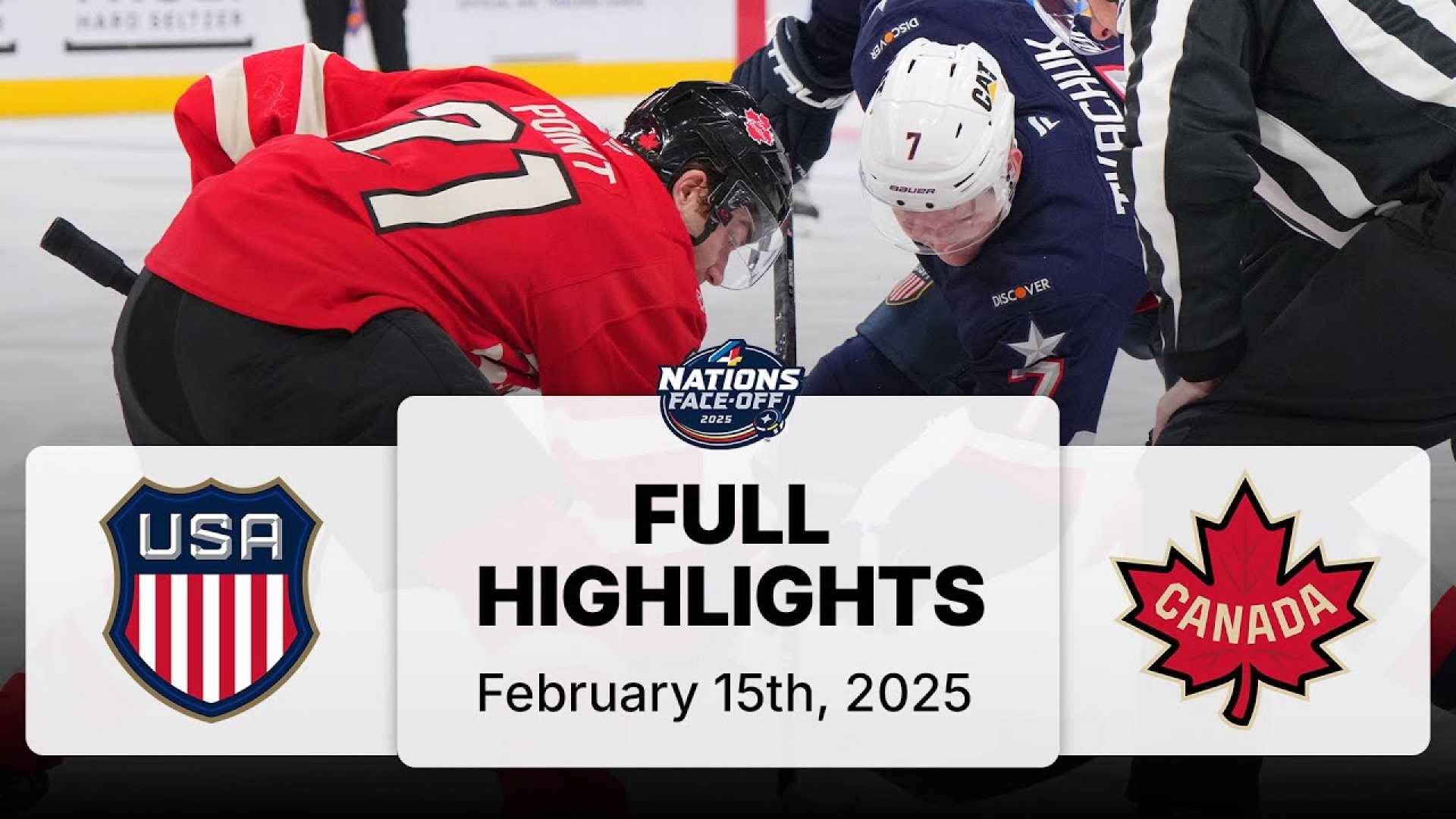 Usa Canada Hockey Fights 4 Nations Face Off