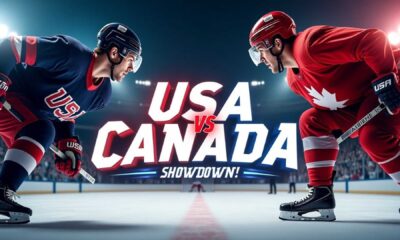 Usa Canada Hockey Rivalry Face Off