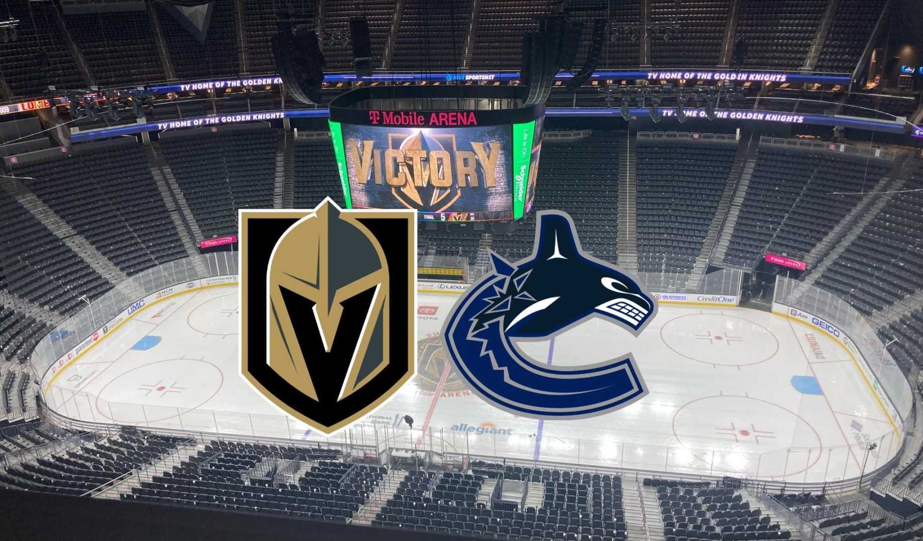 Vancouver Canucks Vs Vegas Golden Knights Hockey Game