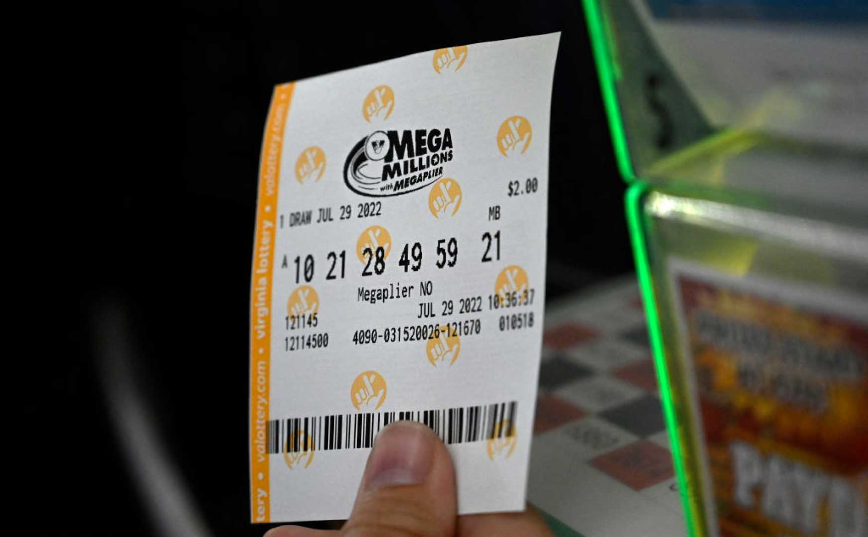 Virginia Mega Millions Lottery Ticket