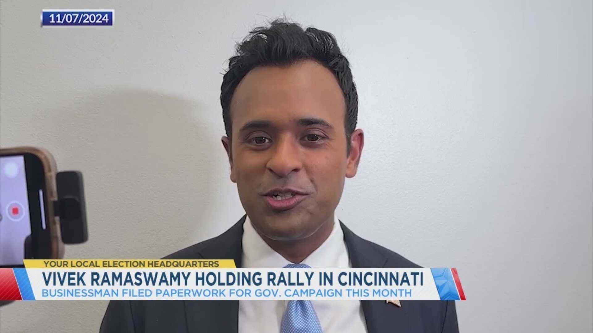 Vivek Ramaswamy Campaign Rally In Cincinnati