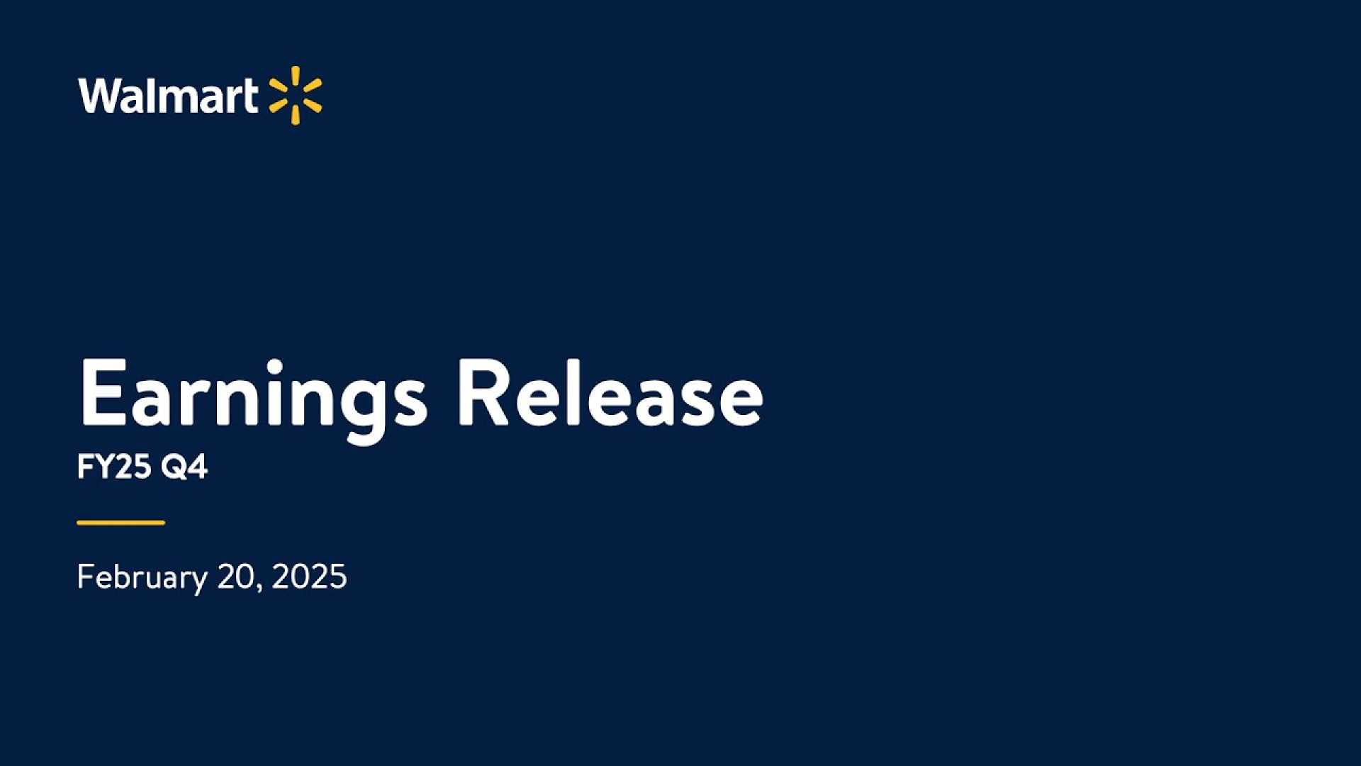 Walmart Earnings Report Q4 2025