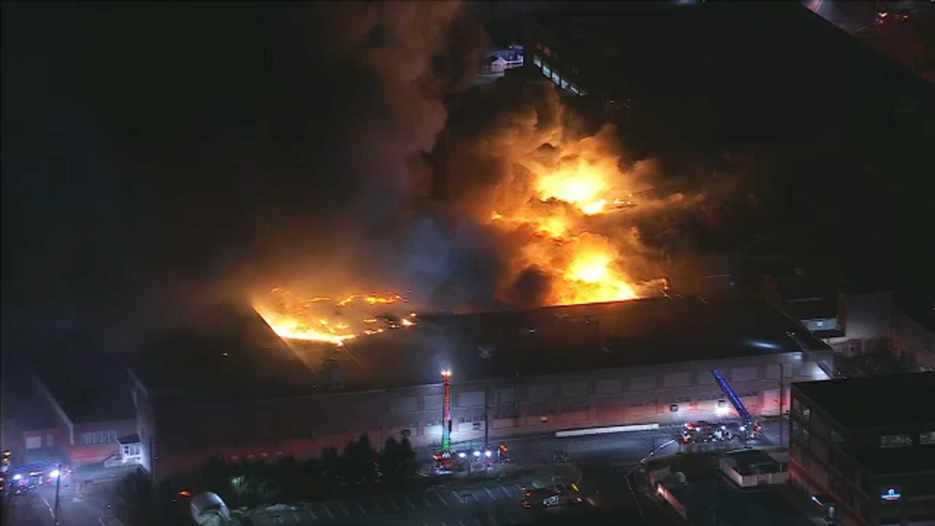 Warehouse Fire In Abington Township Pennsylvania