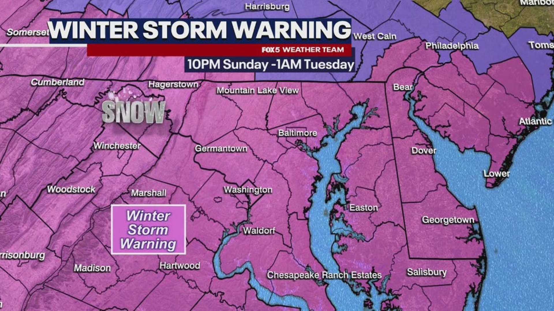 Washington D.c. Snowstorm Weather Forecast