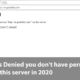 Website Access Denied Error Message