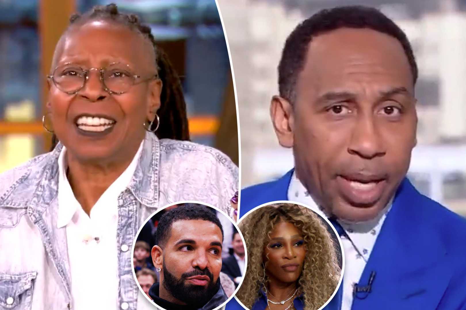 Whoopi Goldberg Serena Williams Stephen A. Smith