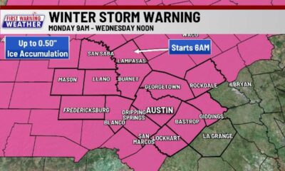 Winter Storm Advisory Central Texas Weather