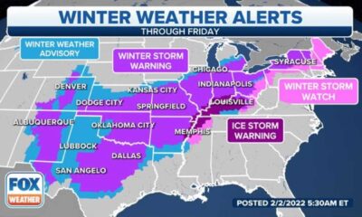 Winter Storms Over Us Map Fox Weather Graphics