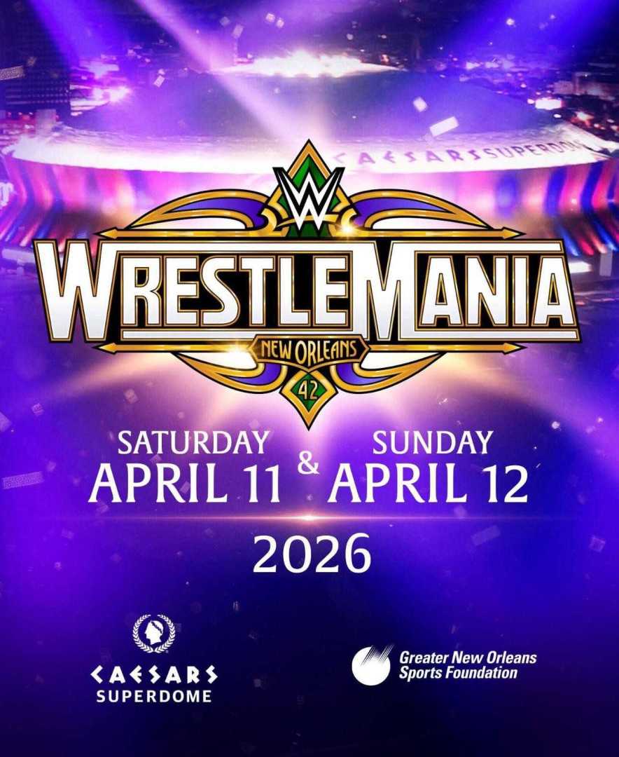 Wrestlemania 42 Logo New Orleans 2026