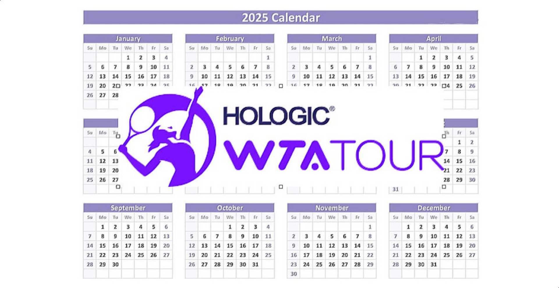 Wta Tour 2025 Season Schedule Announcement