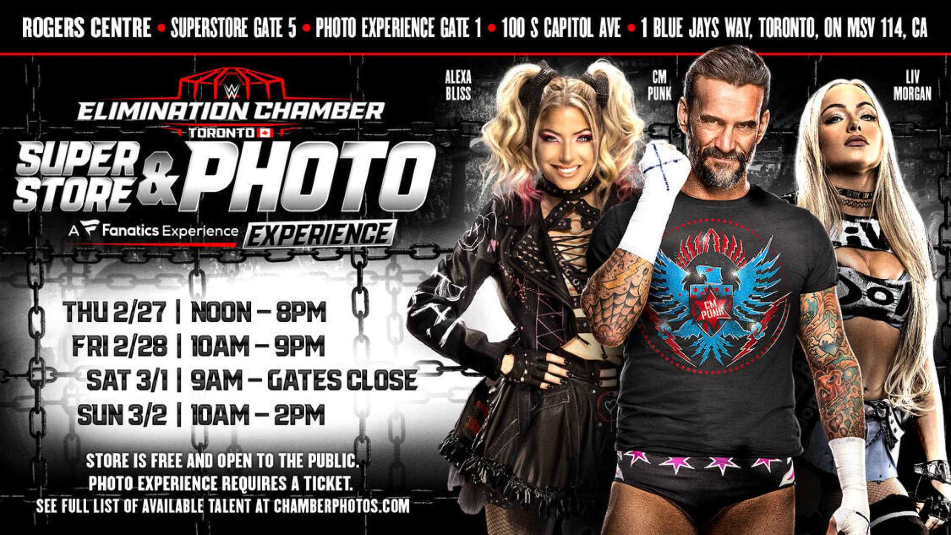 Wwe Elimination Chamber Store Toronto