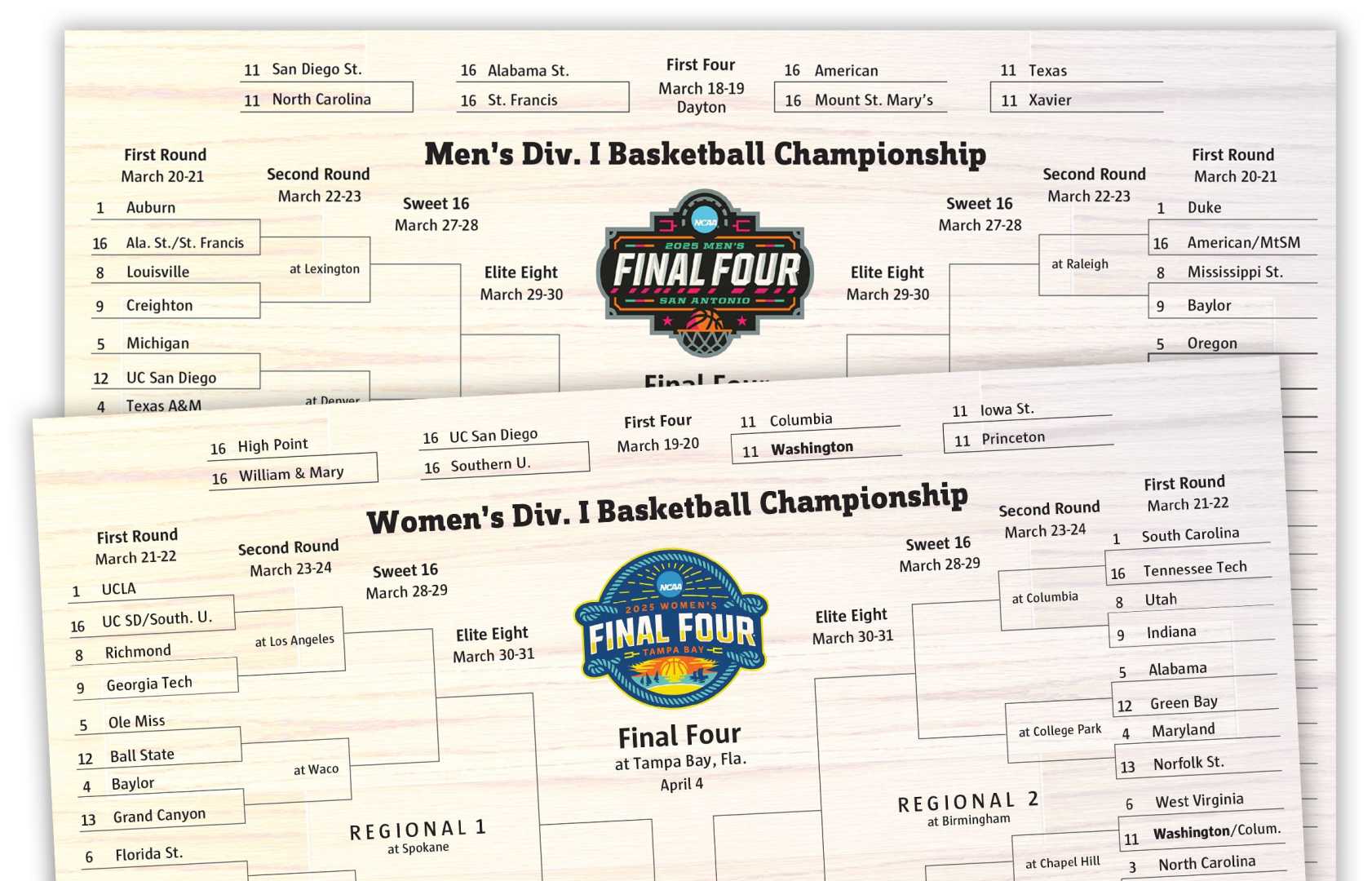 2025 Ncaa Tournament Bracket And Game Schedule