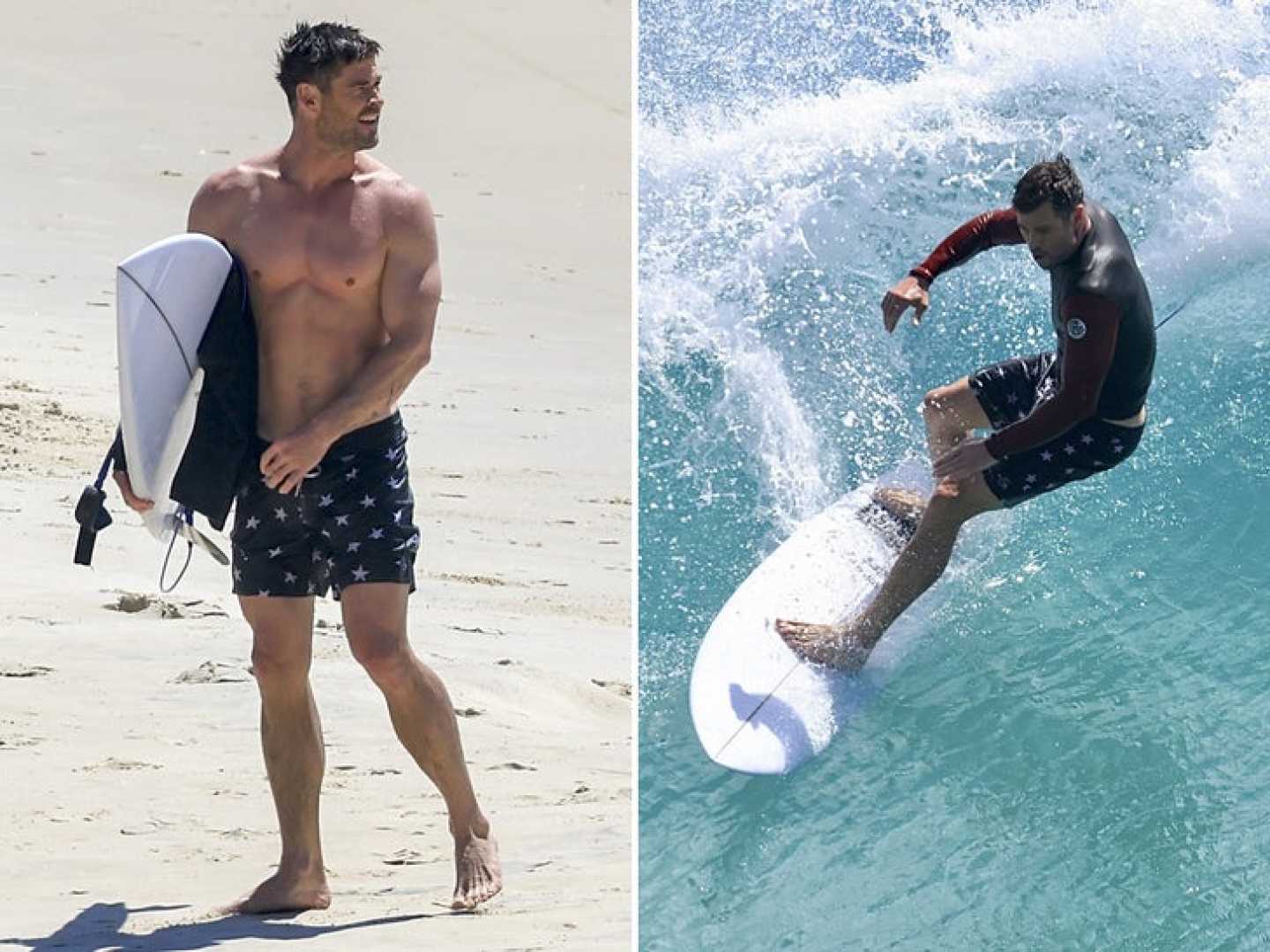 Actor Surfing Byron Bay Australia