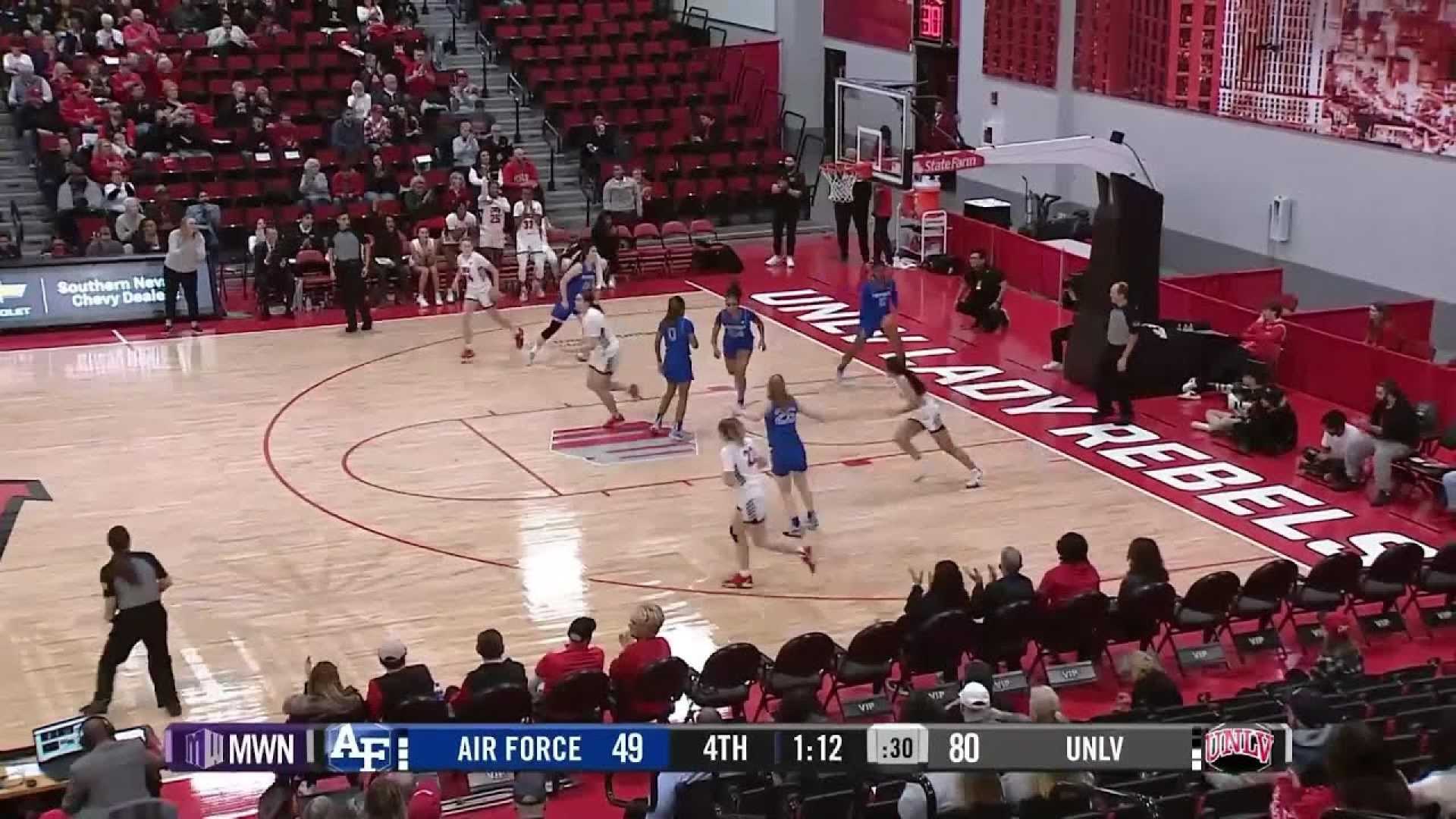 Air Force Basketball Team Vs Unlv Rebels