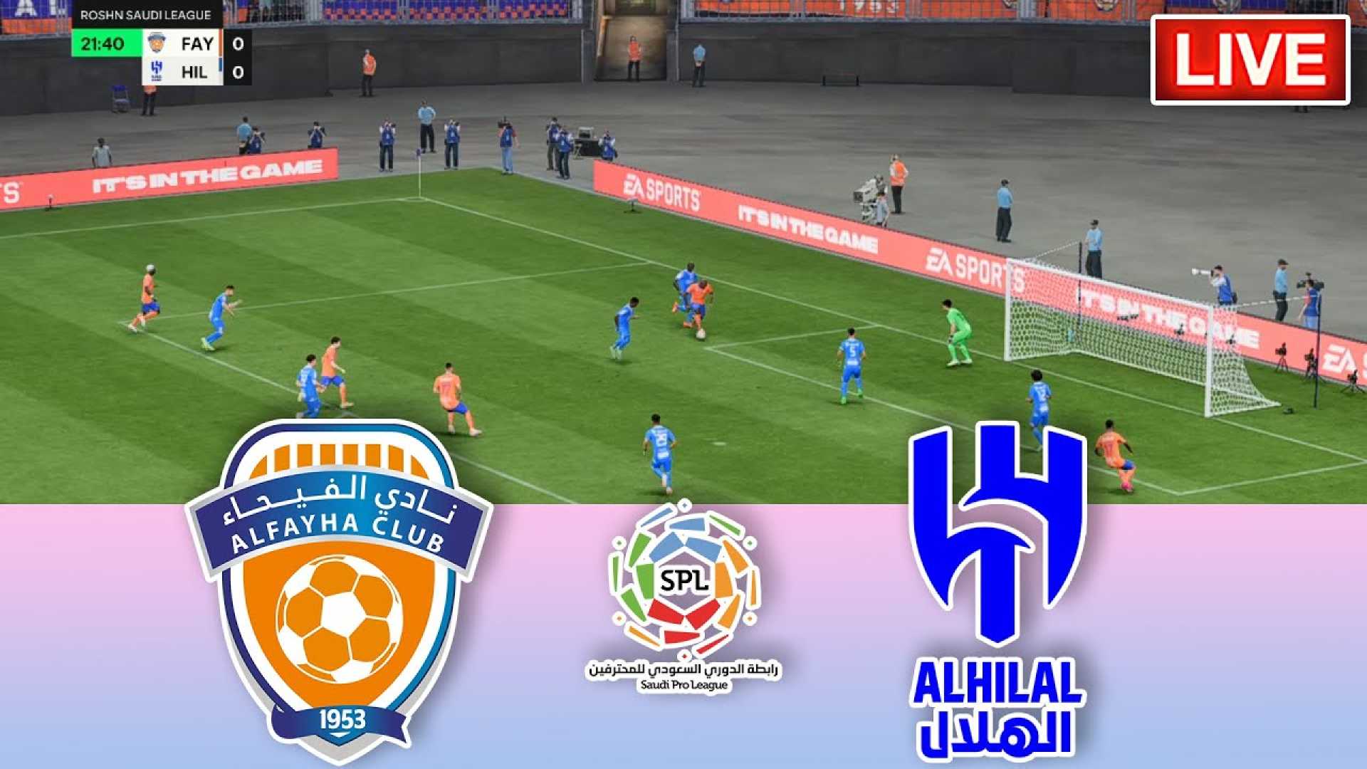 Al Fayha Vs Al Hilal Football Match