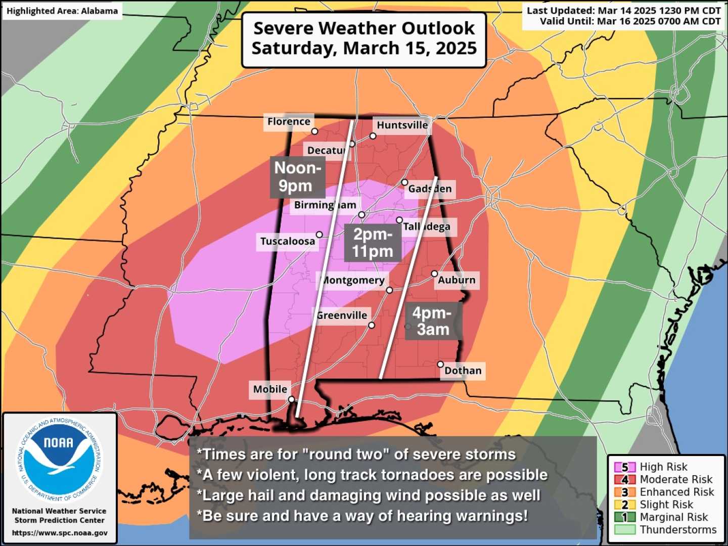 Alabama Tornado Watch Severe Storm Weather