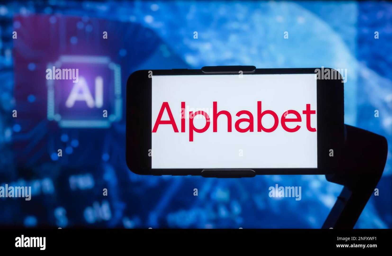 Alphabet Inc. Logo And Ai Technology Imagery