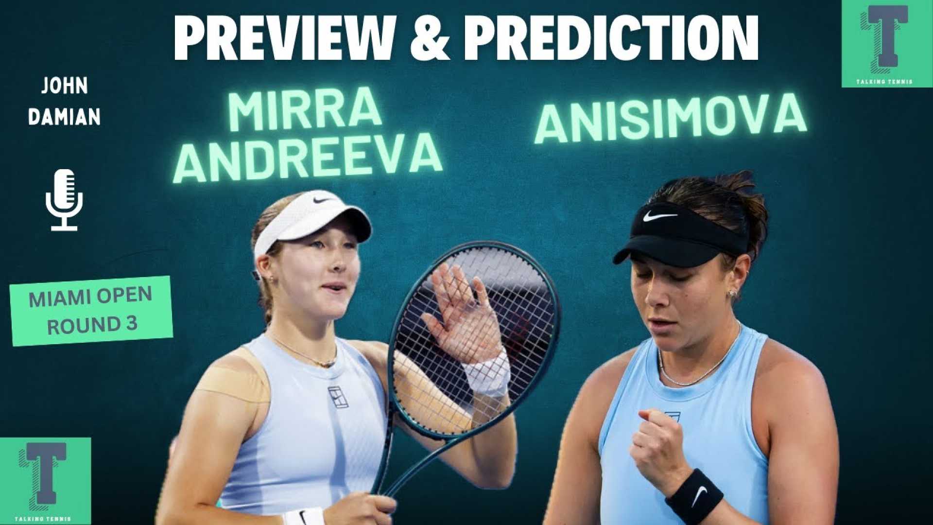 Anisimova Andreeva Miami Open Tennis Match