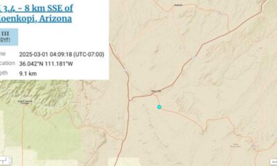 Arizona Earthquake Tuba City Hopi Reservation