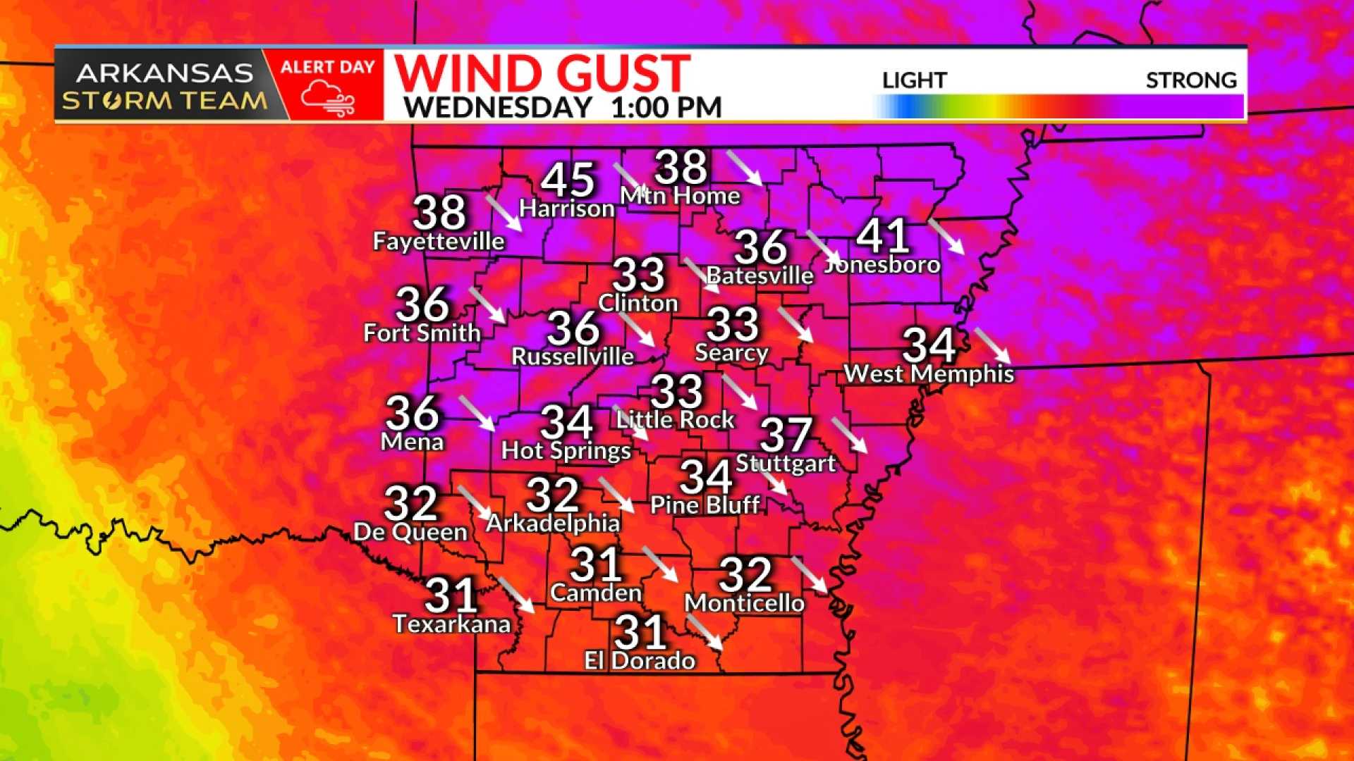 Arkansas Wind Weather Forecast March 2025