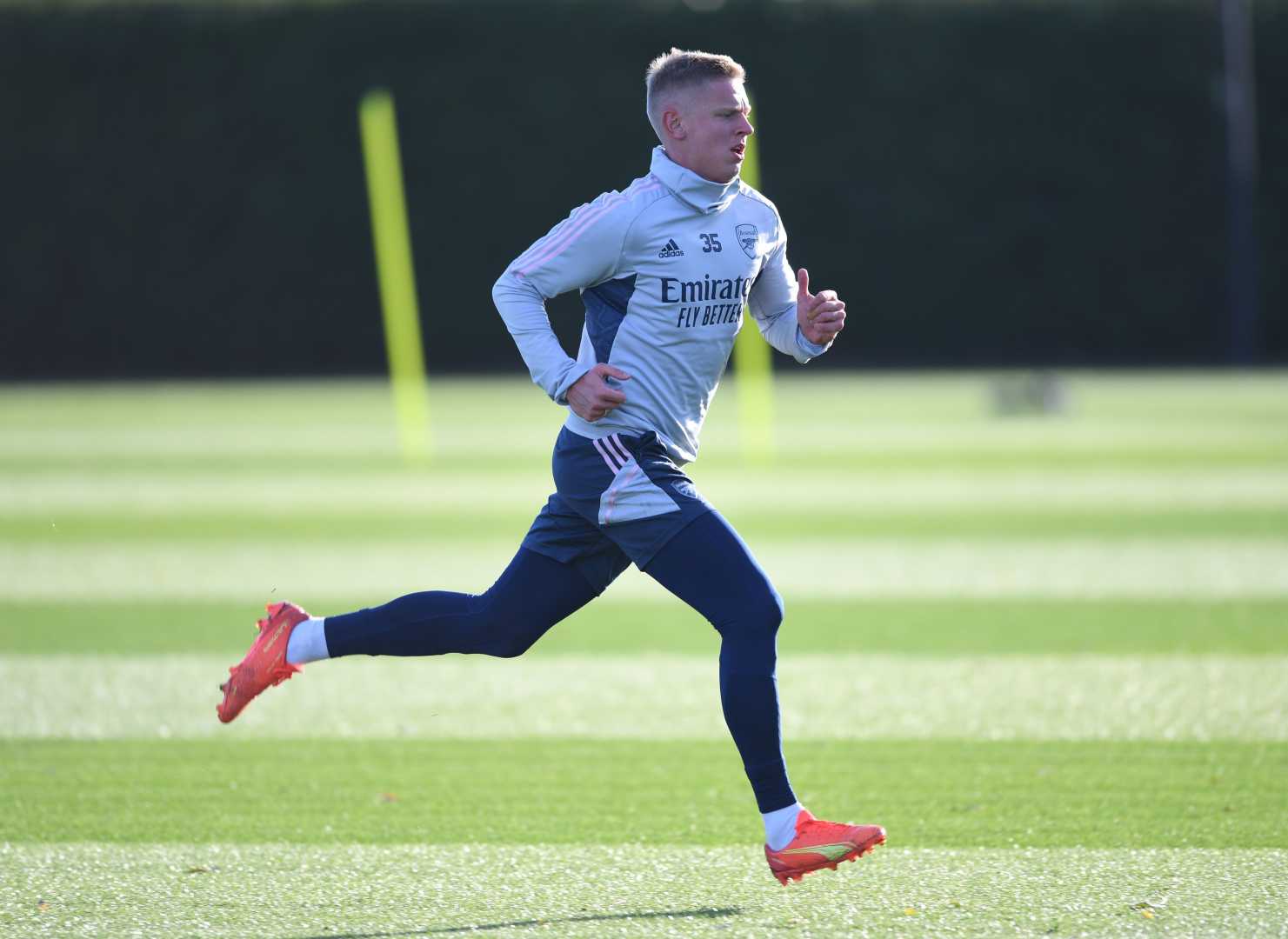 Arsenal Football Player Oleksandr Zinchenko Midfield Training