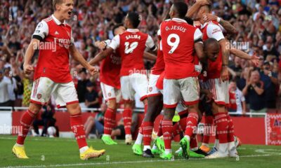 Arsenal Team Celebration Football Match