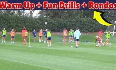 Arsenal Women Football Team Warmup Session