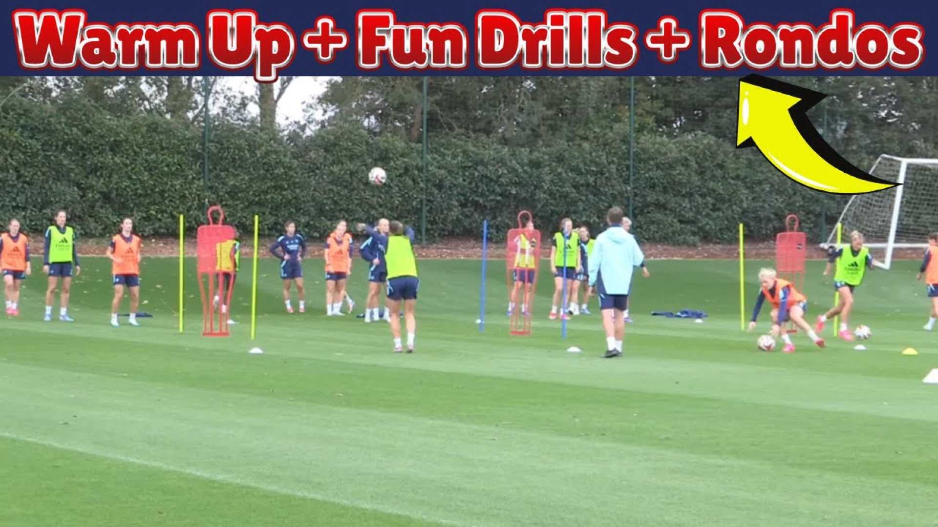 Arsenal Women Football Team Warmup Session