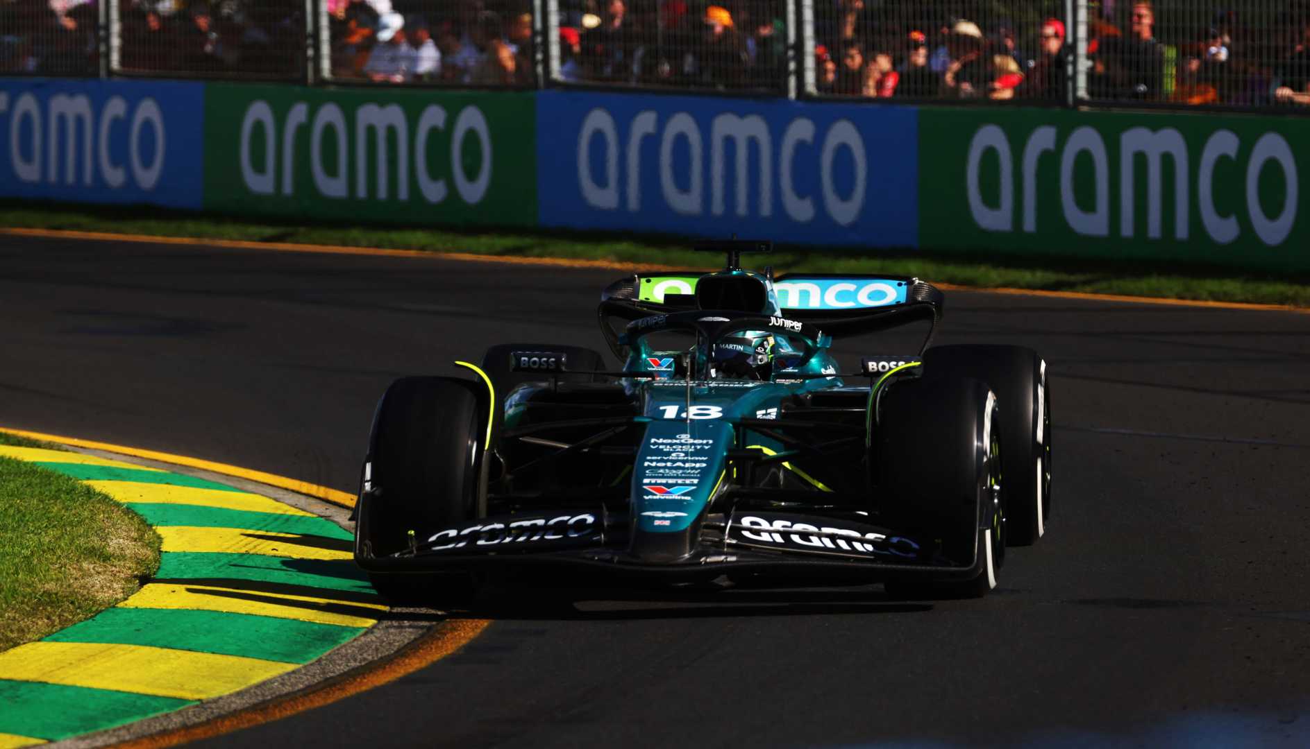 Aston Martin F1 Car On Track In Melbourne