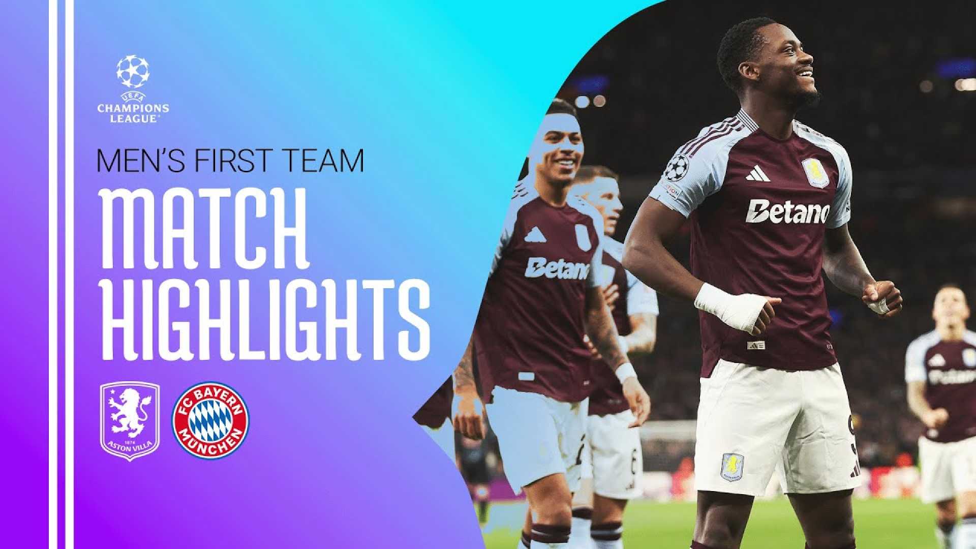 Aston Villa Champions League Match Highlights