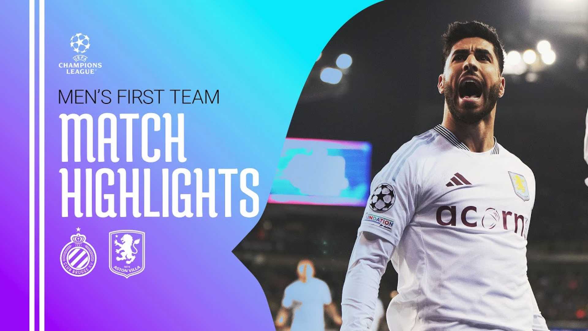 Aston Villa Vs Club Brugge Champions League Match Highlights