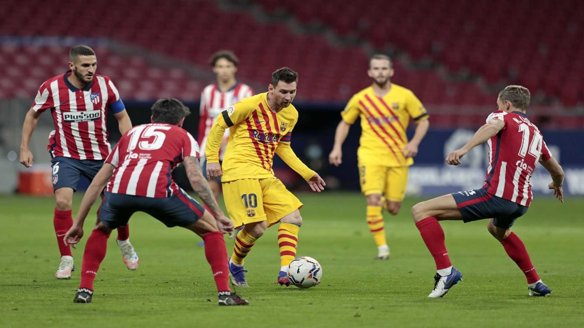 Atletico Madrid Barcelona Soccer Match Metropolitano Stadium