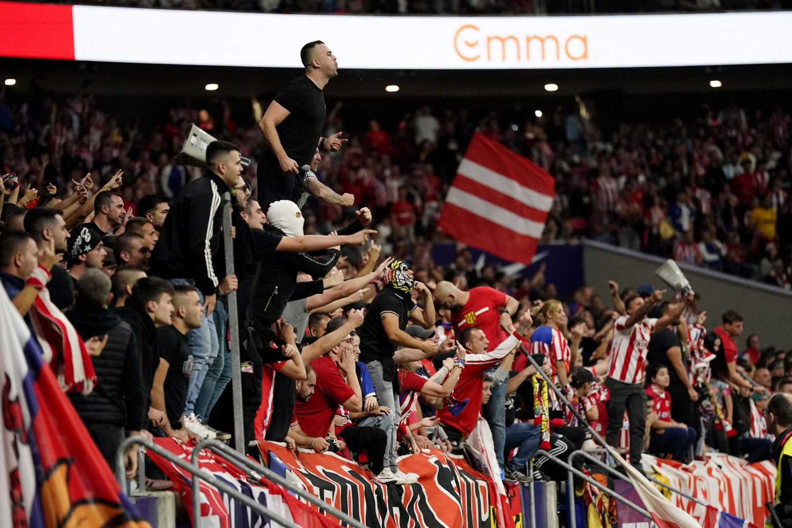 Atletico Madrid Fans At Santiago Bernabéu Stadium