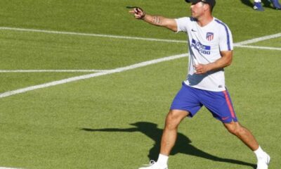 Atlético De Madrid Footballers During Training