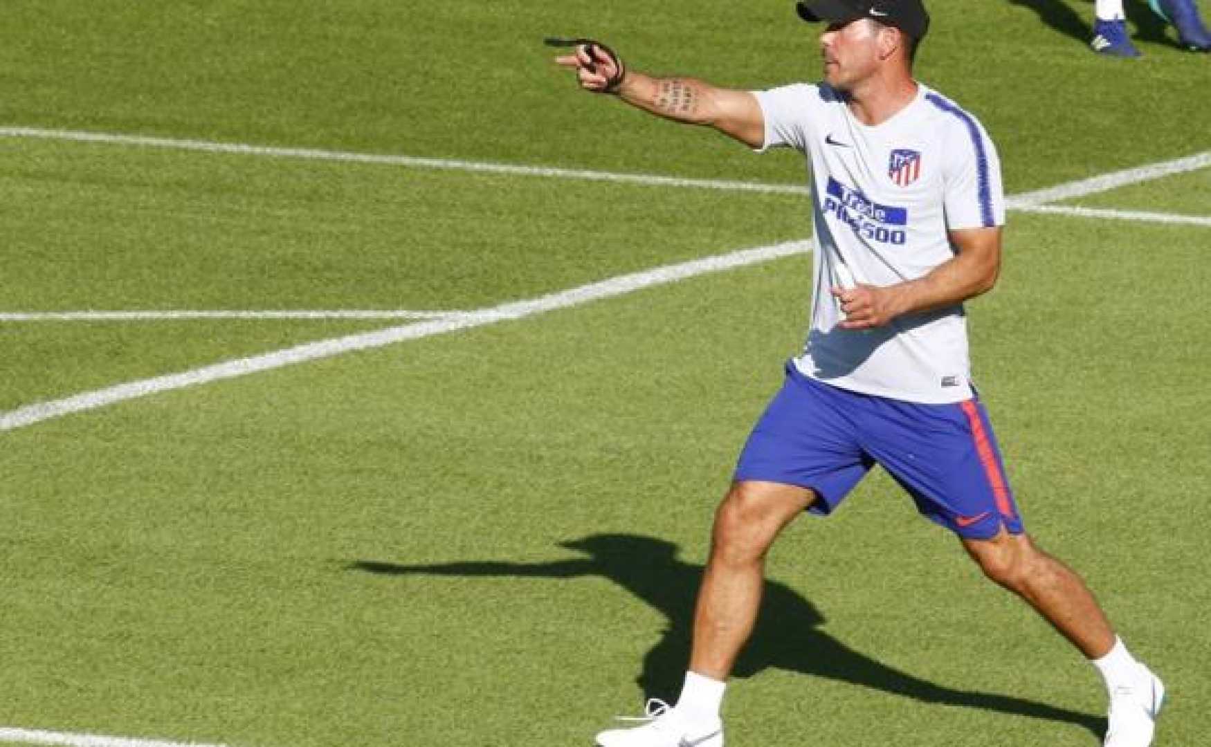 Atlético De Madrid Footballers During Training