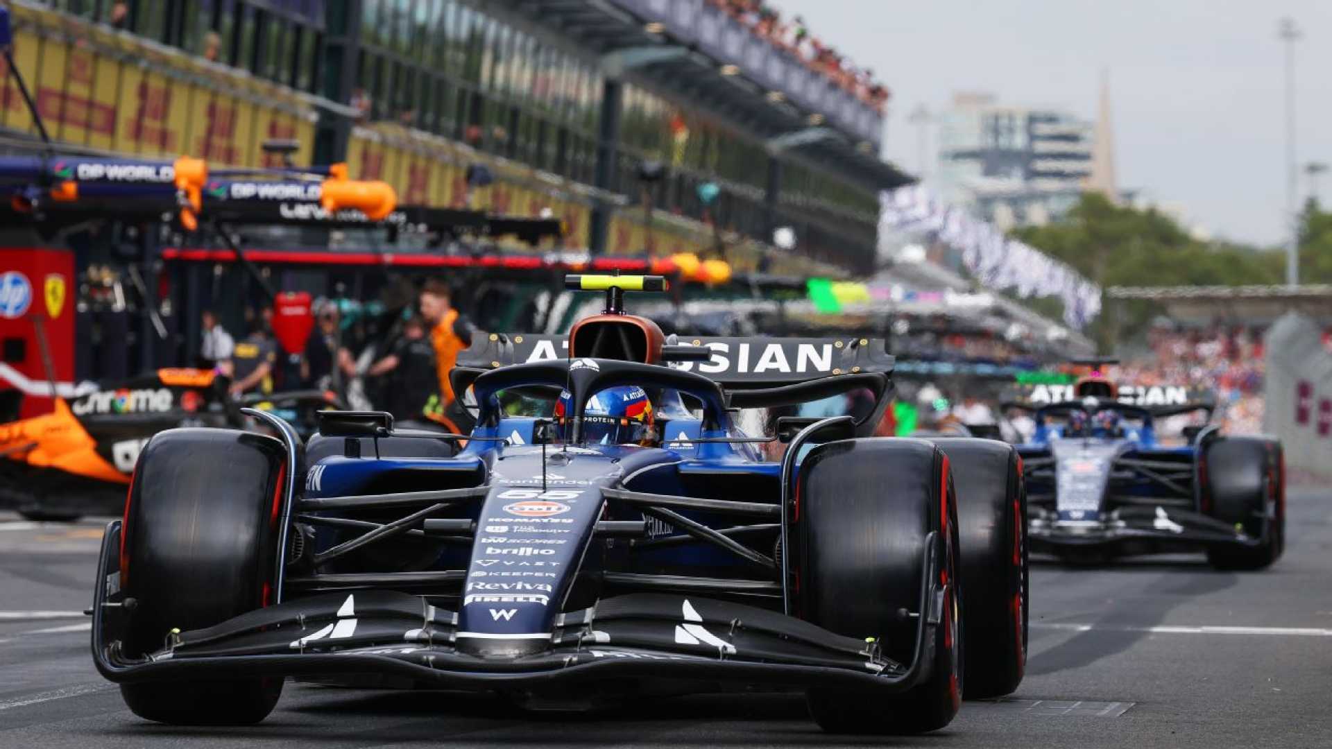 Australian Grand Prix Sainz Albon Williams Team Celebration