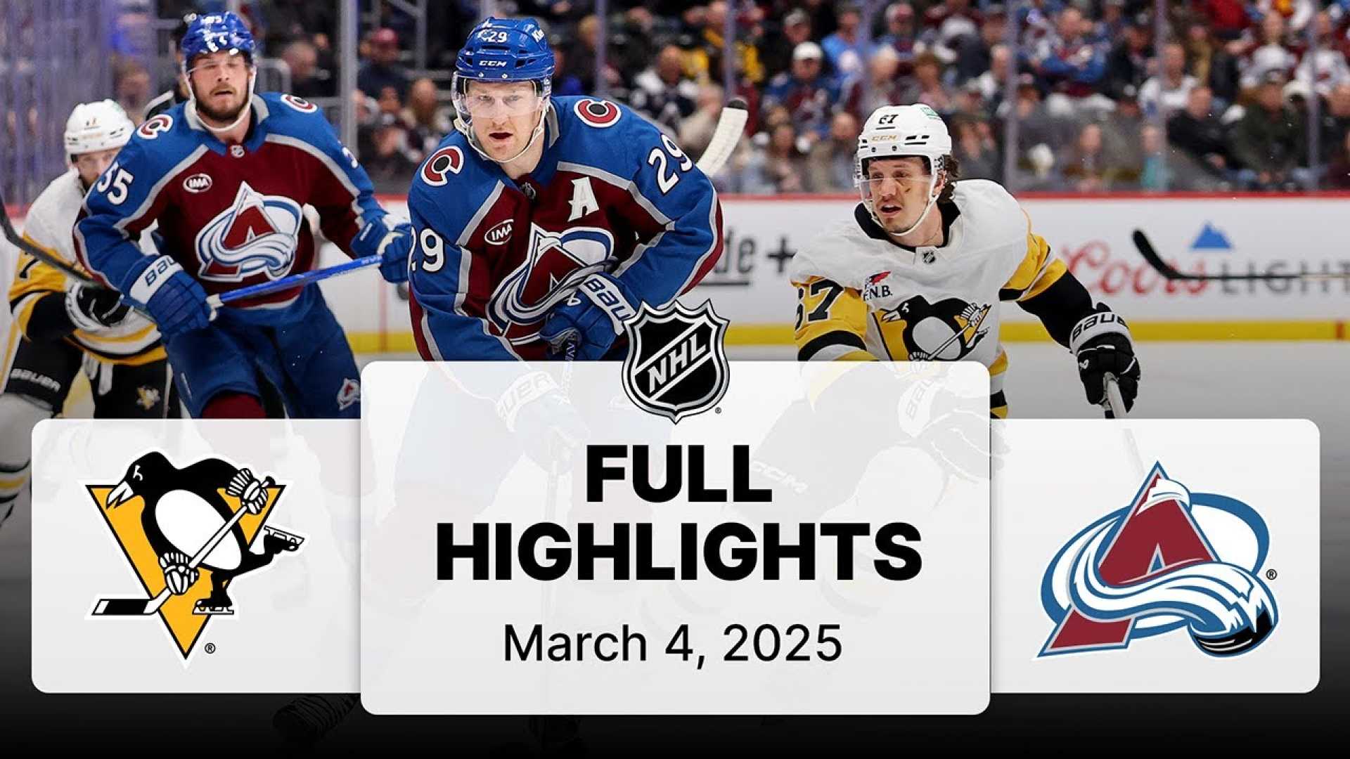 Avalanche Penguins Hockey Game Highlights