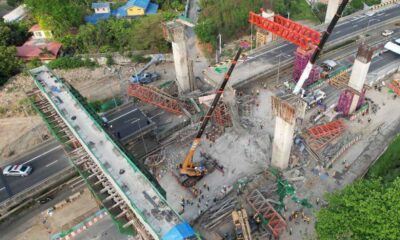 Bangkok Expressway Collapse Construction Debris Traffic