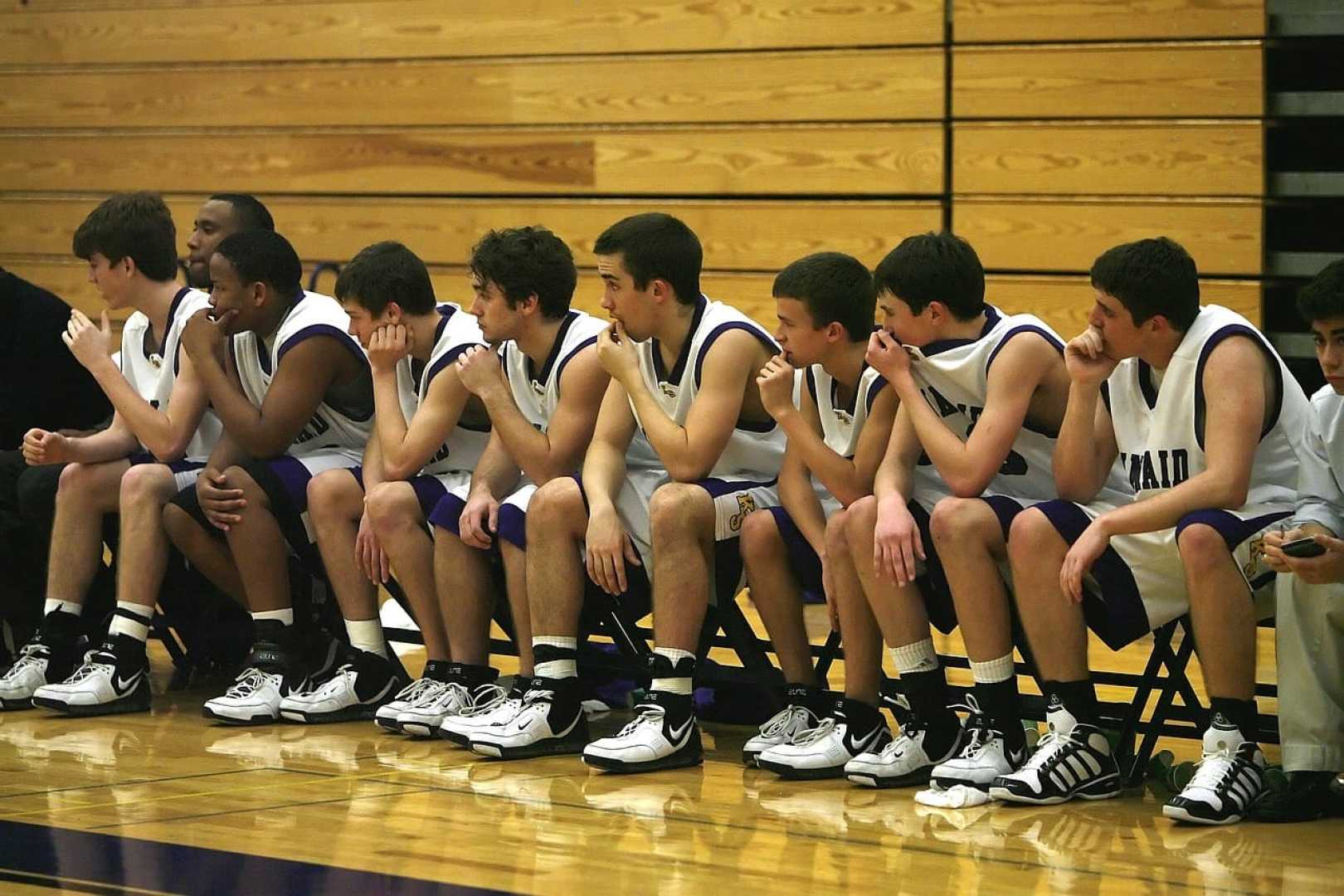 Basketball Player On Bench