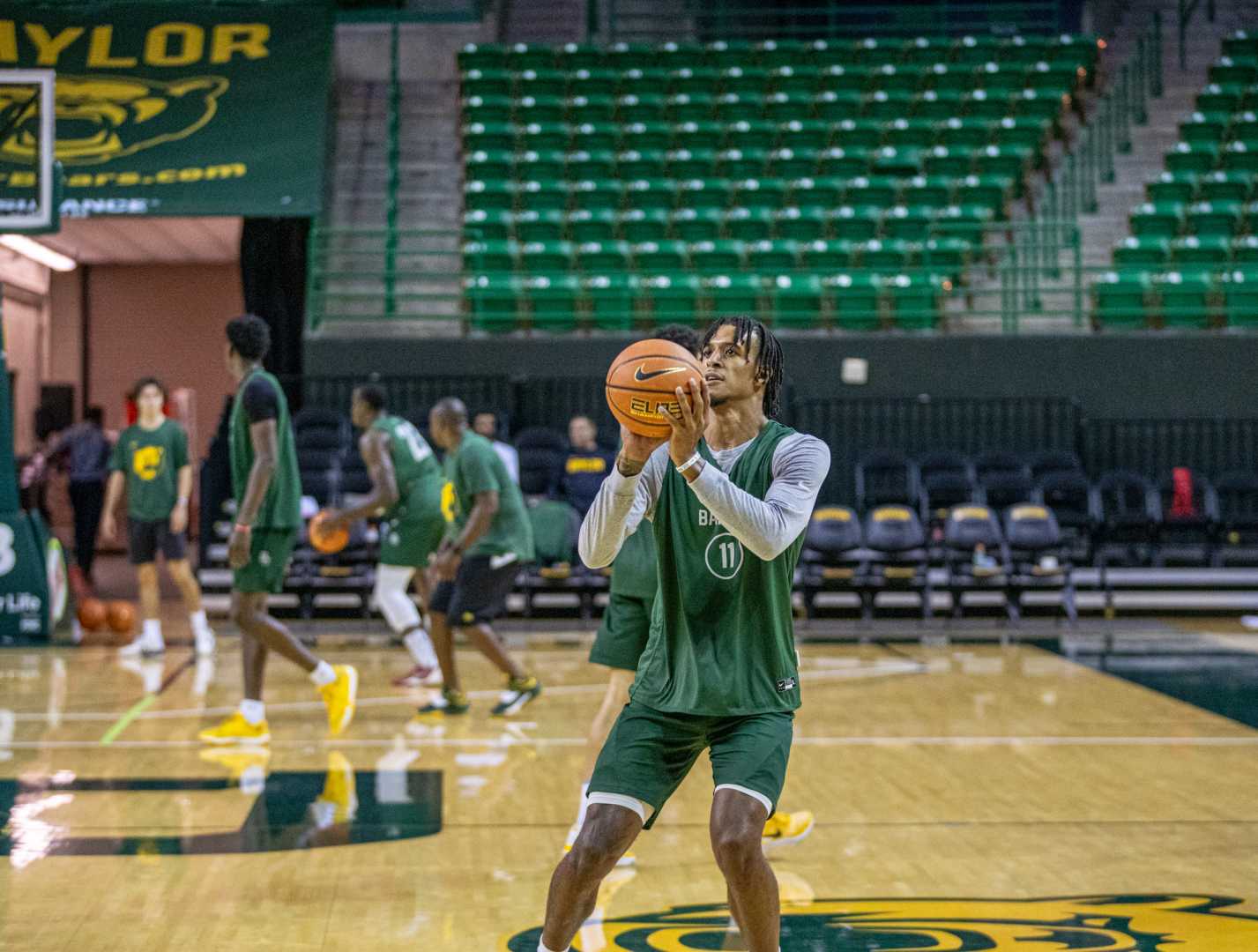 Baylor Basketball Players Practicing March Madness