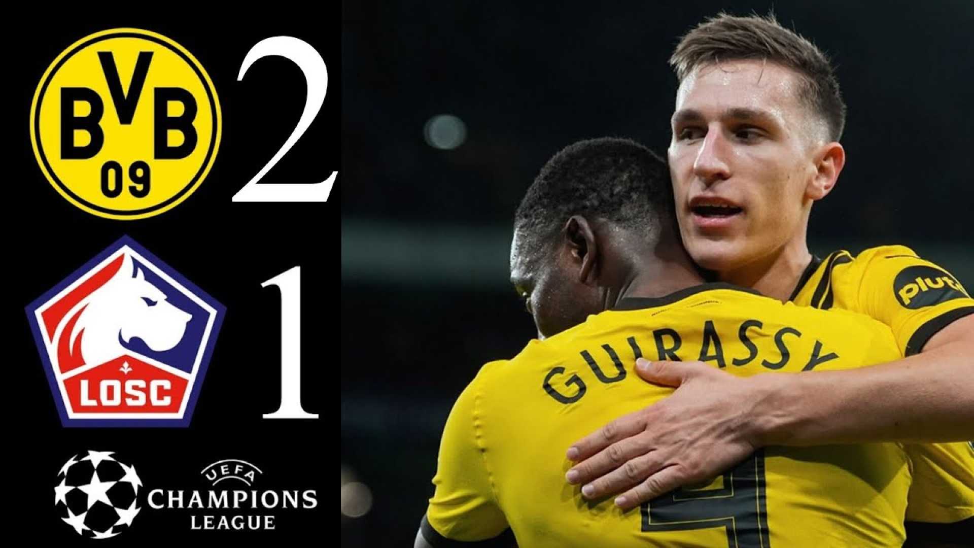 Borussia Dortmund Vs Lille Champions League Match Highlights