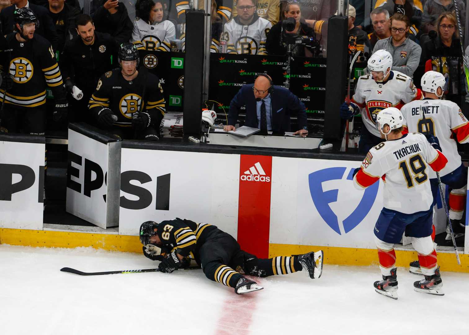 Boston Bruins Brad Marchand Injury Collision