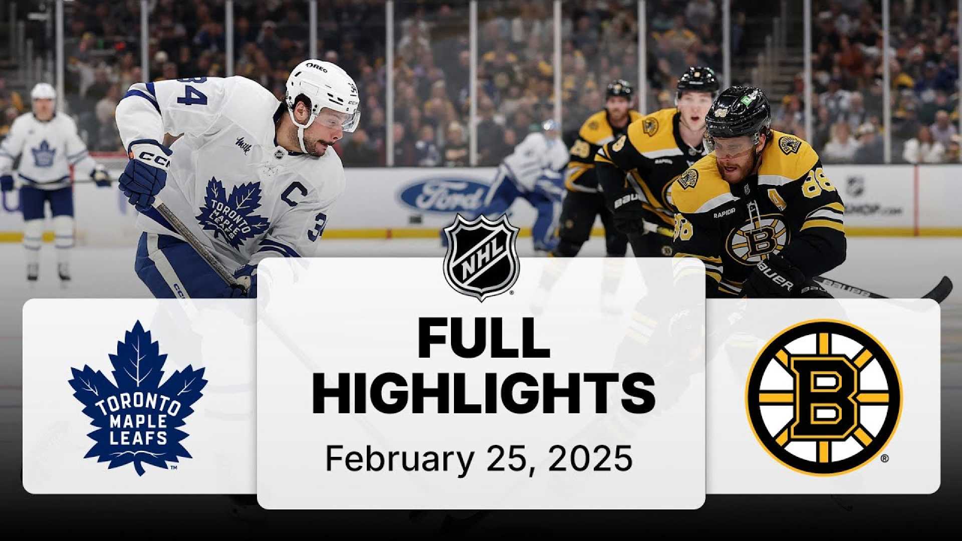 Boston Bruins Vs Toronto Maple Leafs Highlights