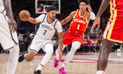 Brooklyn Nets Player In Action Against Atlanta Hawks