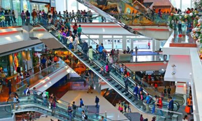 Busy Mall Interior Shoppers